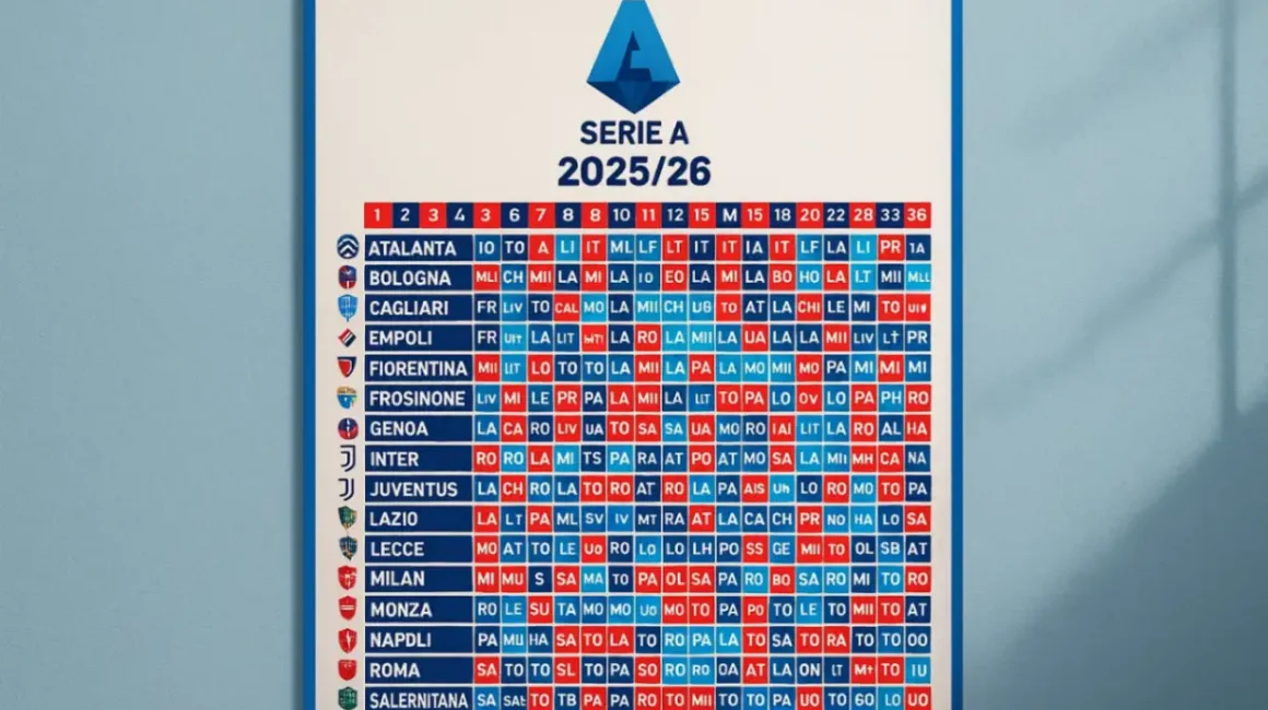 Серия А 2025/26: турнирная таблица и календарь чемпионата